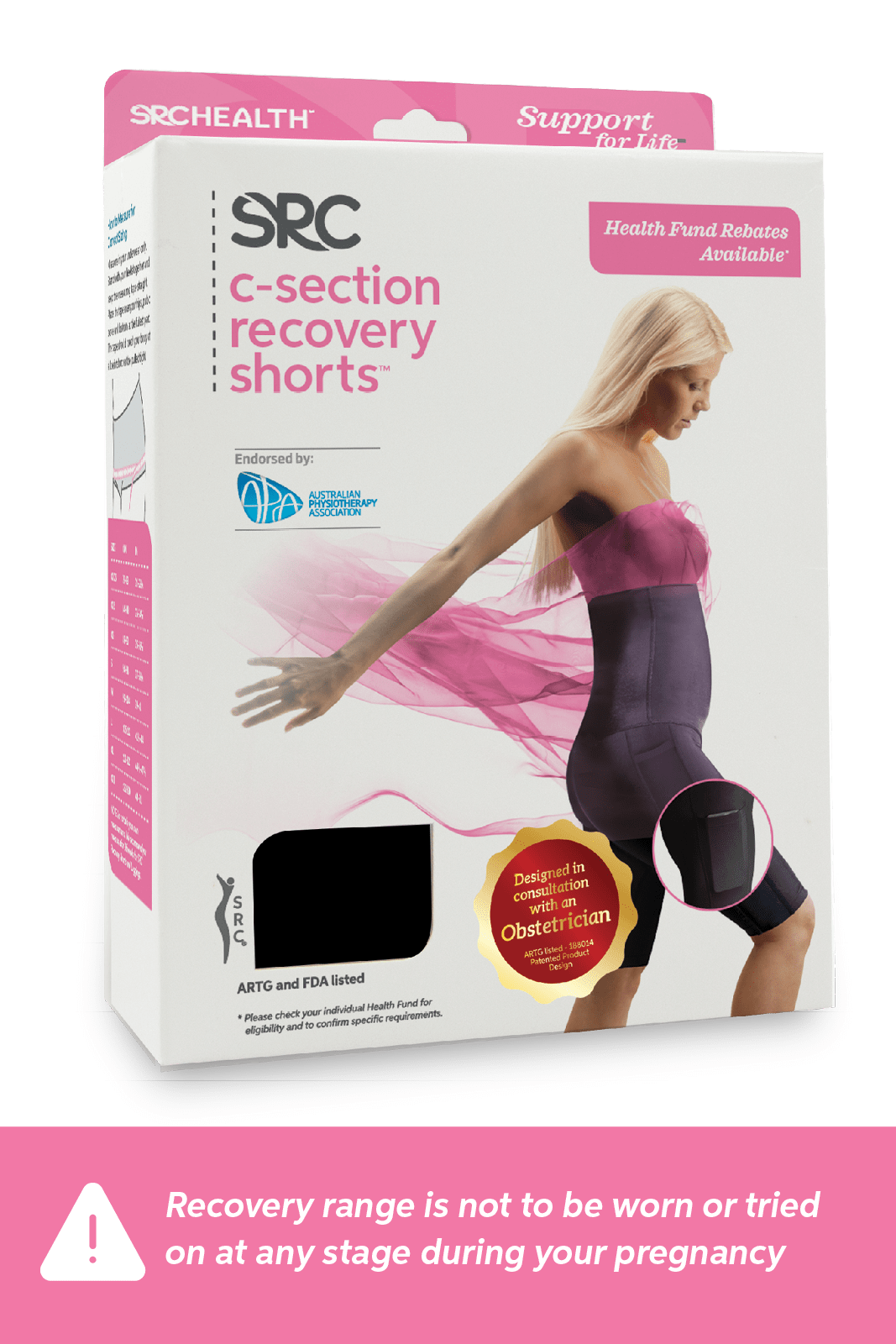 SRC C-Section Recovery Mini – funkcionāli kompresijas šorti pēc ķeizargrieziena, vaginālām dzemdībām un pēcoperāciju periodā - Image 6